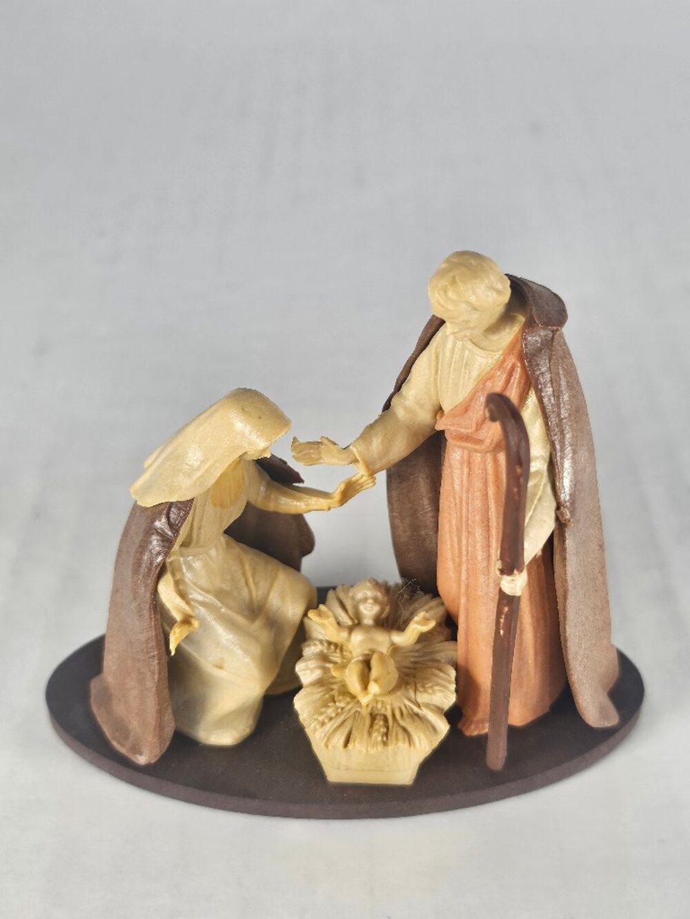 Mod Depose Italy Miniature Nativity Scene 3.5" Hard Plastic Holy Family Figurine